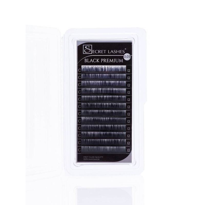 Secret Lashes Rzęsy Black Premium Volume C 0,03 10 mm