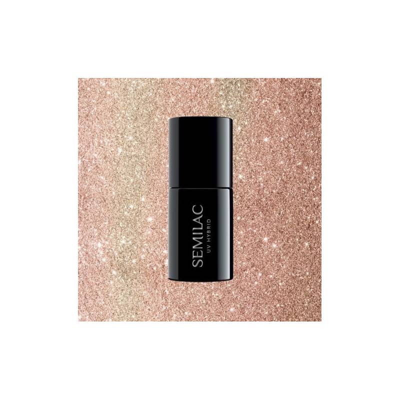 Semilac Delicate Vanilla Glitter 349 Lakier hybrydowy UV Hybrid 7ml