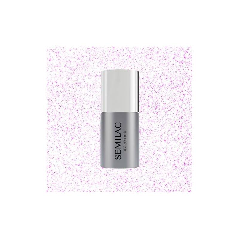 Semilac Top No Wipe Sparkling Pink T17 Top do lakierów hybrydowych 7ml