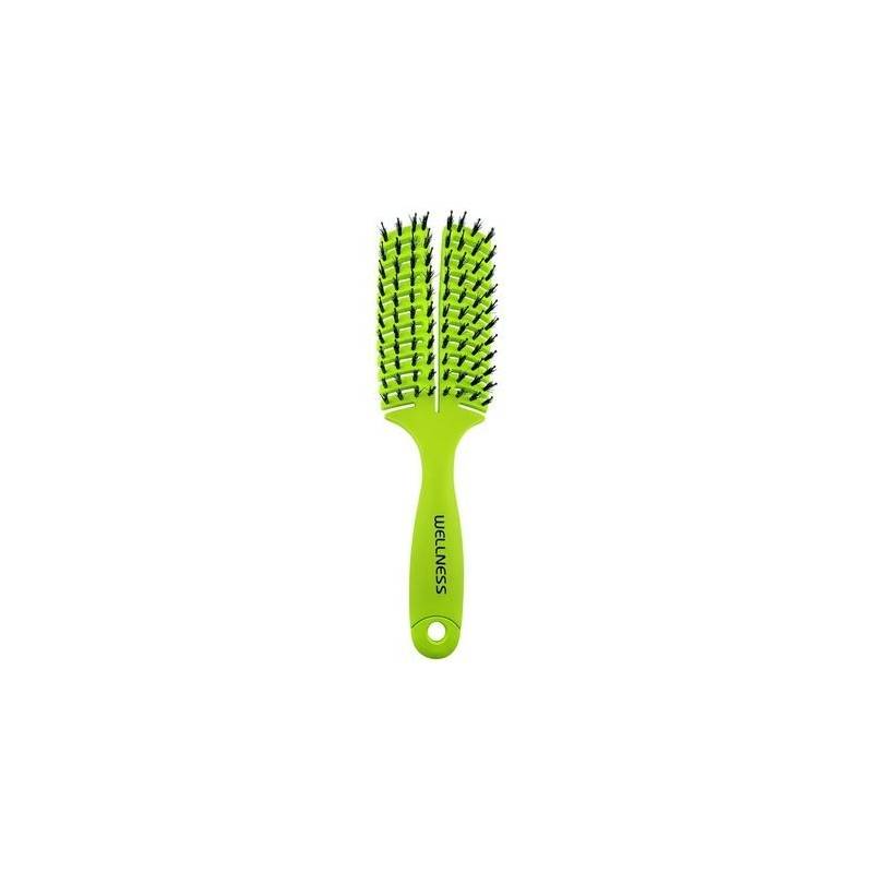 Wellness Professional szczotka do włosów płaska zielona - medium