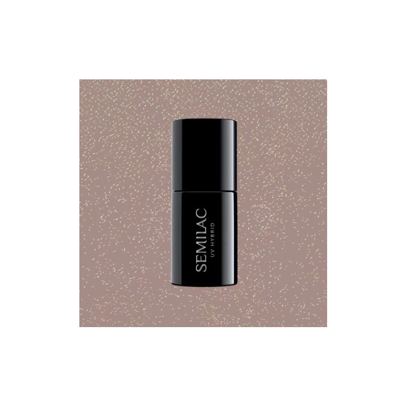 Semilac 327 lakier hybrydowy Warm Cinnamon Shimmer 7ml