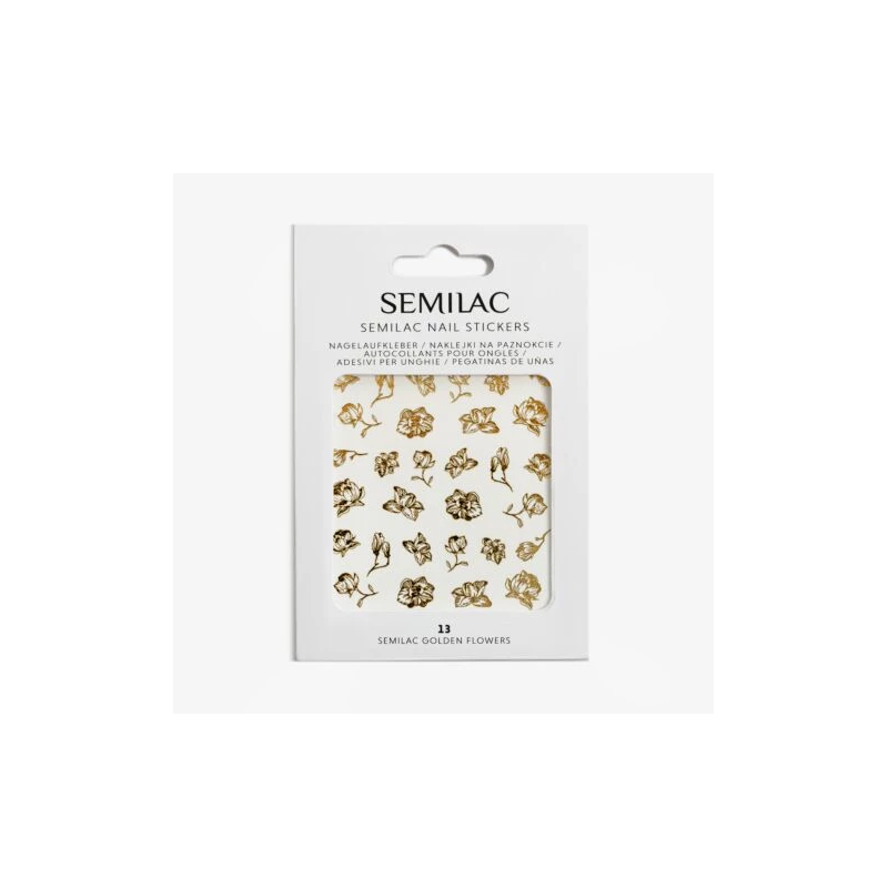 Semilac 13 naklejki na paznokcie Golden Flowers