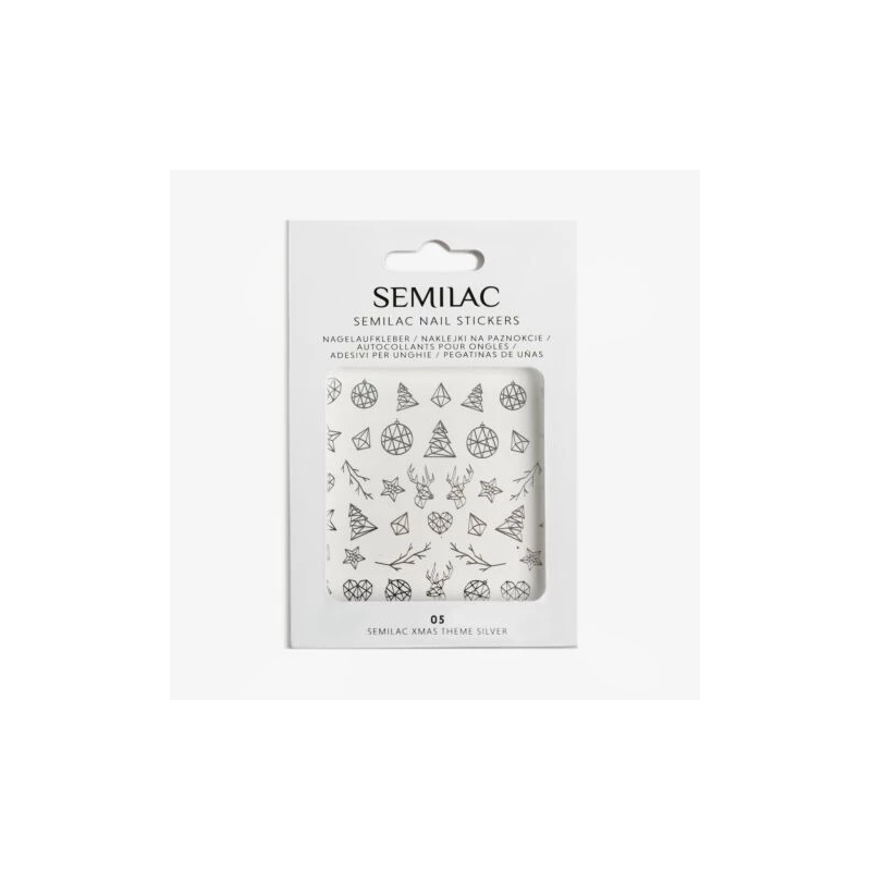 Semilac 05 Nail Stickers Xmas Theme Silver