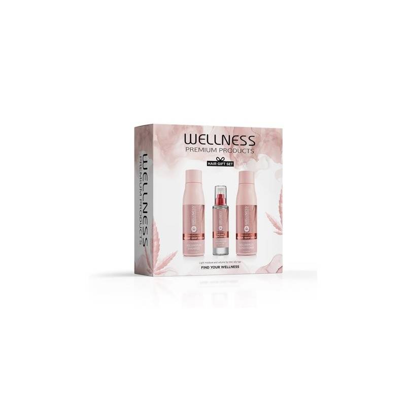 WELLNESS zestaw Volume szampon 500ml odżywka 500ml olejek 100ml