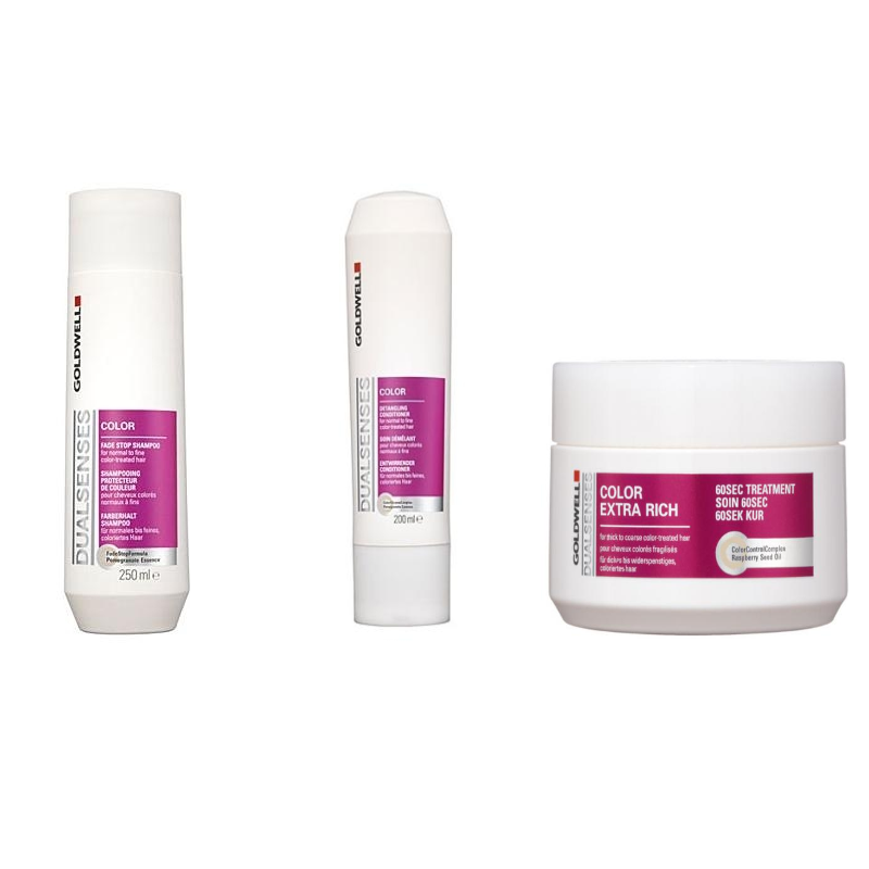 Goldwell zestaw do koloru Szampon 250 ml + Odżywka 200 ml + Maska 200 ml