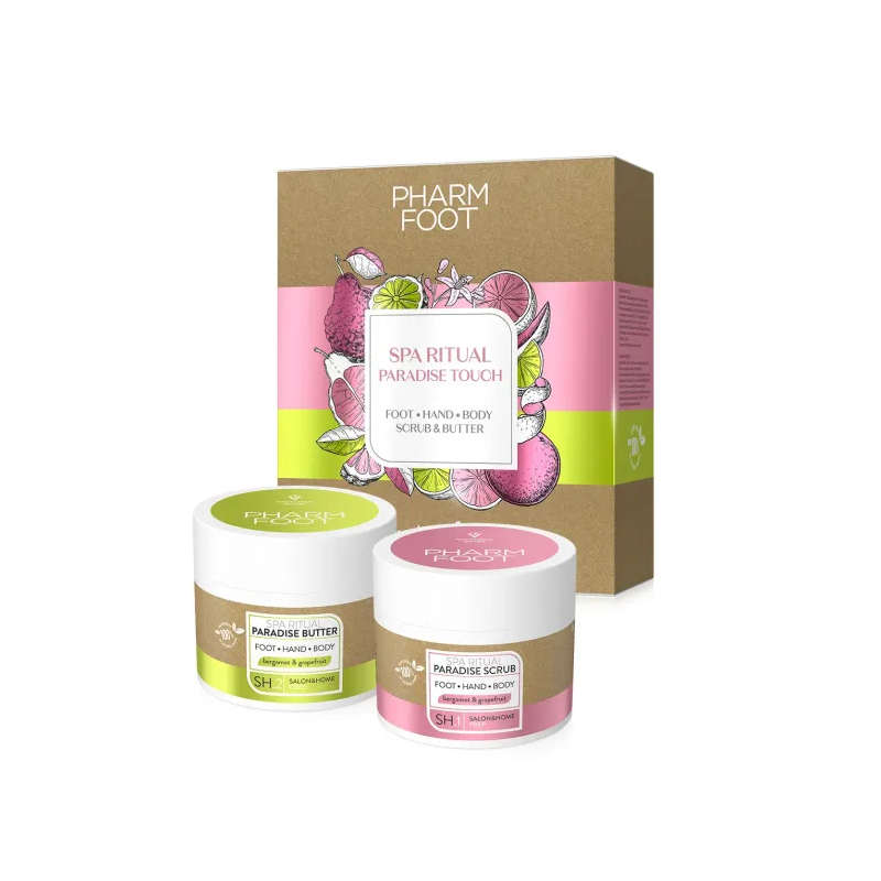 Victoria Vynn Home Pharm Foot SPA RITUAL PARADISE TOUCH SET peeling i masło do stóp, dłoni i ciała