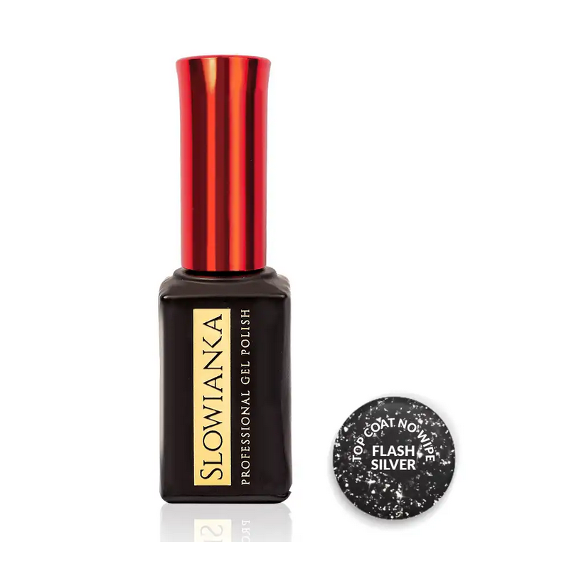 Slowianka  Top Coat No Wipe Flash Silver 10ml