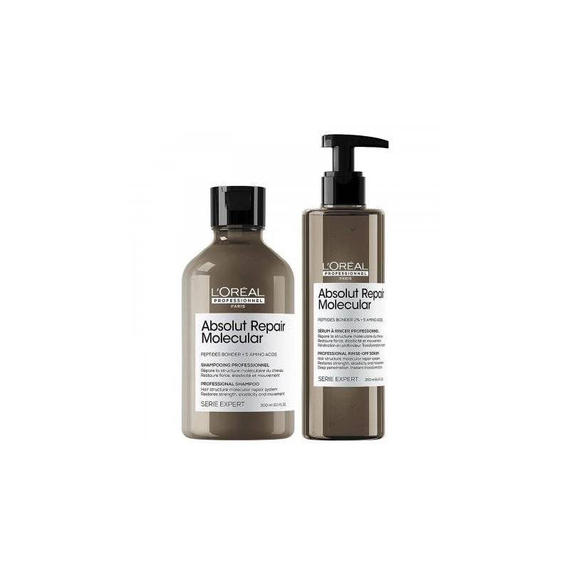 Loreal Absolut Repair Molecular zestaw wzmacniający strukturę włosów szampon 300 ml+ serum 250 ml