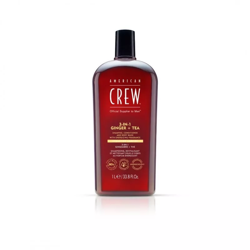 American Crew 3-in-1 Szampon żel pod prysznic i odżywka w jednym GINGER+ TEA 1000 ml