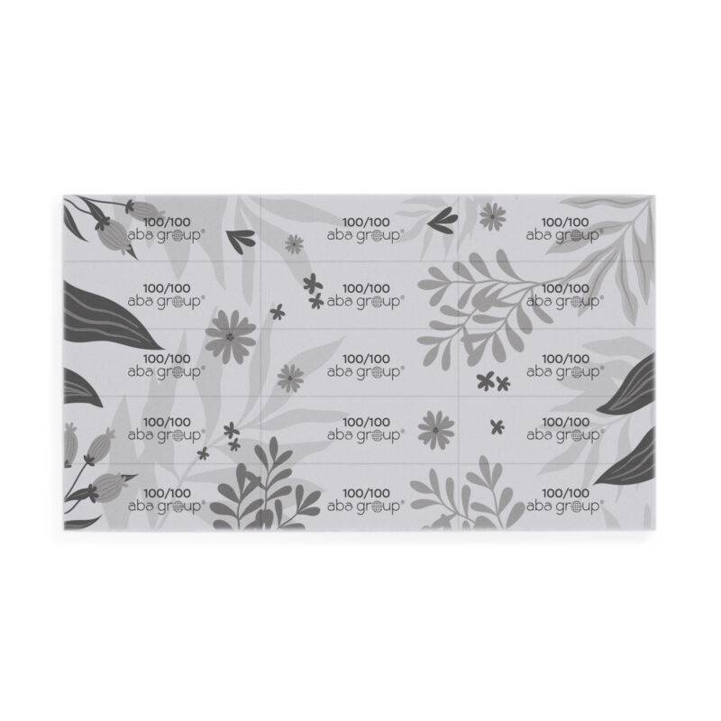 Aba Group Blok jednorazowych polerek do odrywania “Flowers” 100/180 15 sztuk