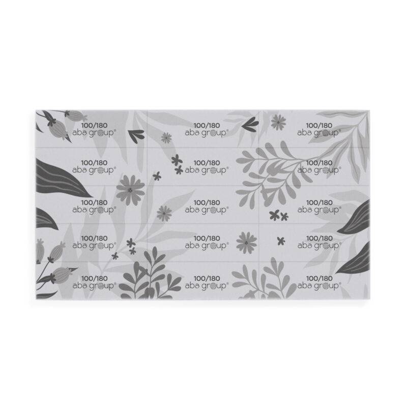 Aba Group Blok jednorazowych polerek do odrywania “Flowers” 100/100 15 szt