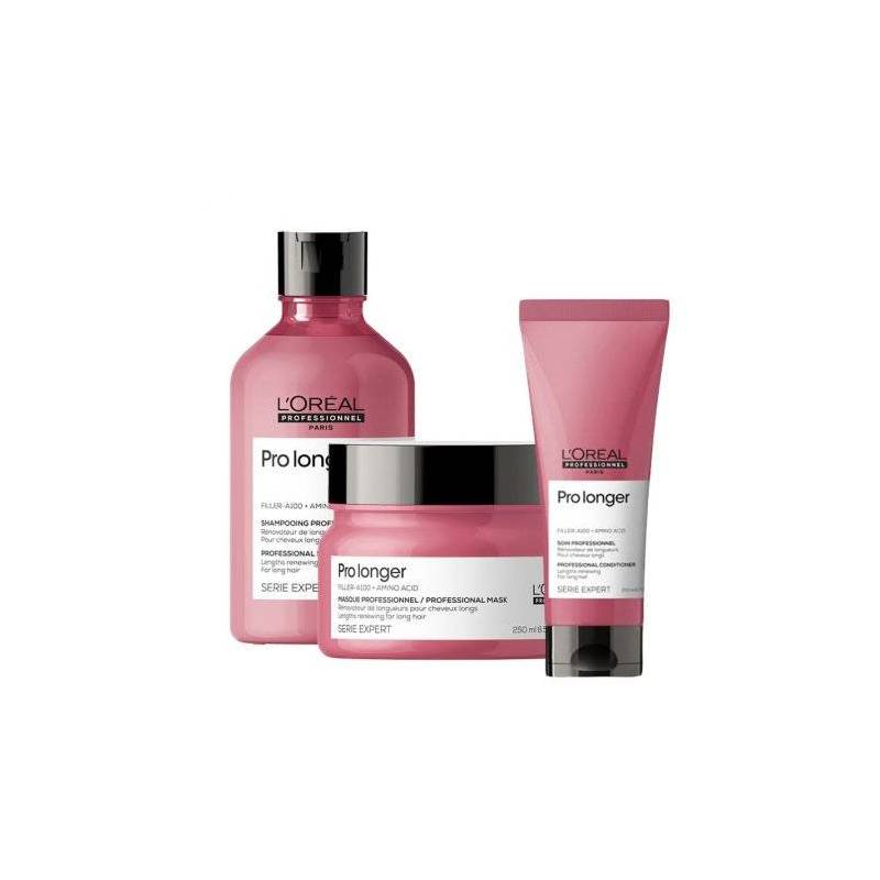 Loreal Pro Longer zestaw pogrubiający  włosy szampon 300 ml odżywka 200 ml maska 250 ml