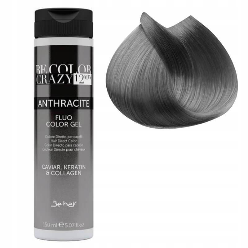 Be color crazy Żelowa farba 12 minut toner do włosów anthracite 150ml