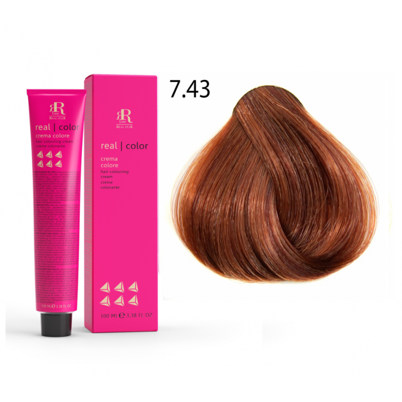RR Line farba 7.43 100 ml średni blond miedziano złoty