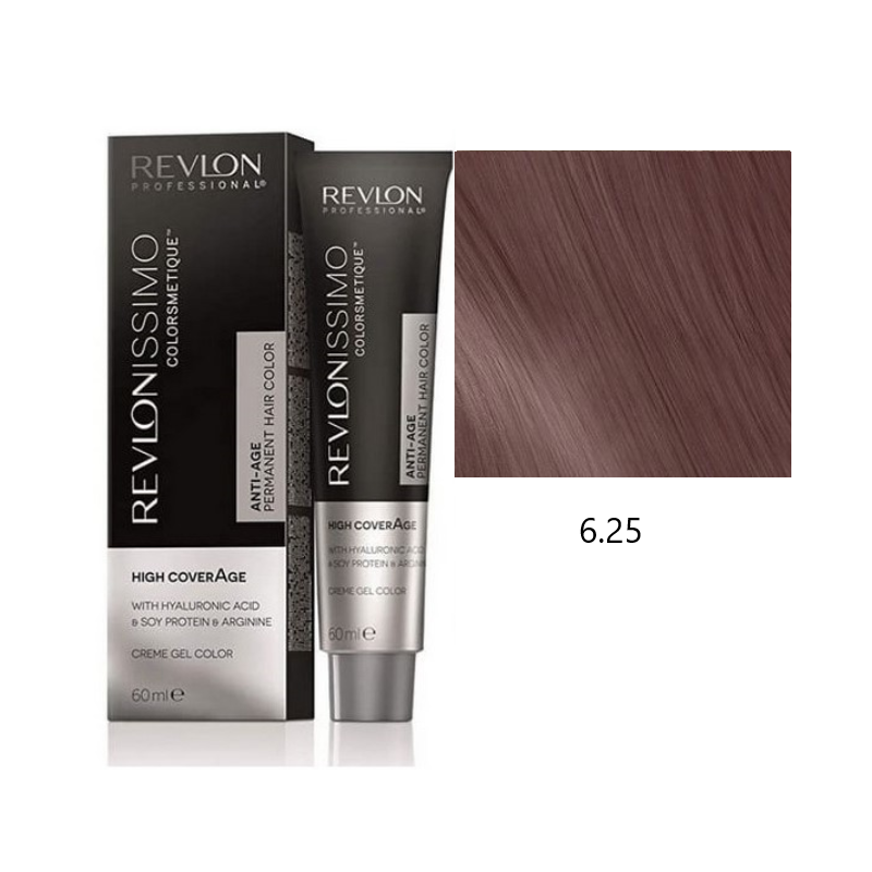 Revlon High Coverage 6.25 ciemny opalizujący mahoniowy blond farba do siwych włosów 60ml