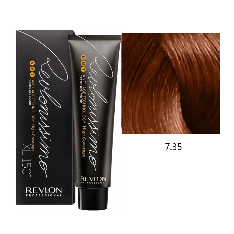 Revlon High Coverage 7.35 złoty blond farba do siwych włosów 60ml