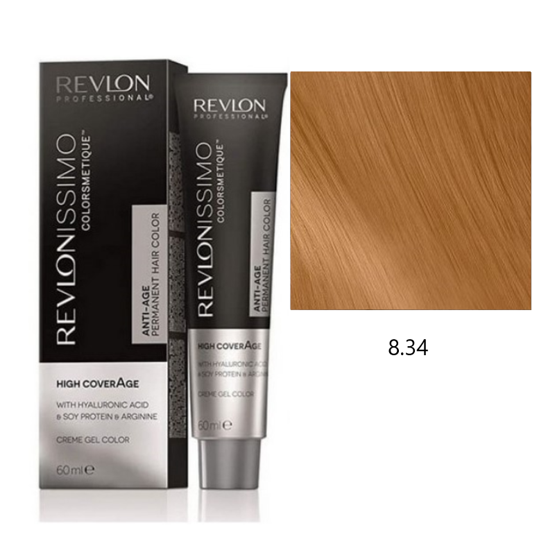 Revlon High Coverage 8.34 ciemny złoty jasny blond farba do siwych włosów 60ml