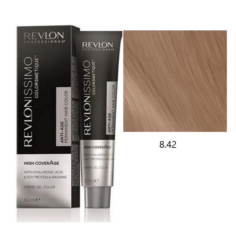 Revlon High Coverage 8.42 ciemny miedziany jasny blond farba do siwych włosów 60ml