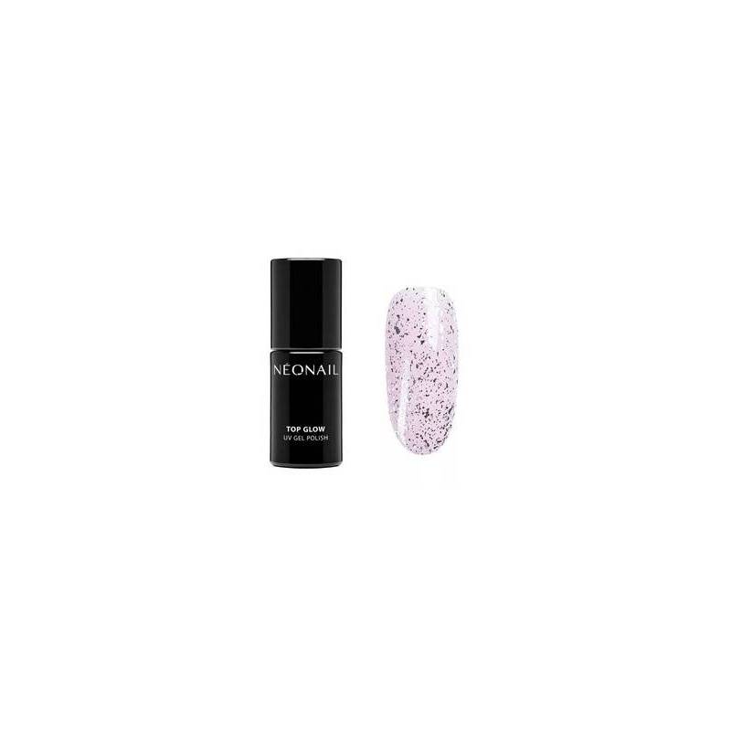 NeoNail Top hybrydowy Top Glow Silver Flakes 7,2 ml