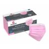 Maseczki ochronna z włókniny trzy warstwowa 50 szt różowe