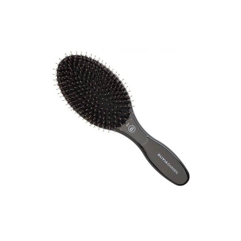 Olivia Garden Expert Care Oval Boar&Nylon Bristle Brush Black Szczotka Ceramiczna z Połączeniem Włosów z Dzika