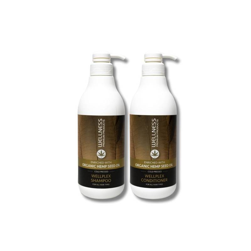 Wellness Wellplex I zestaw regenerujący do włosów łamliwych szampon 1000ml odzywka 1000ml