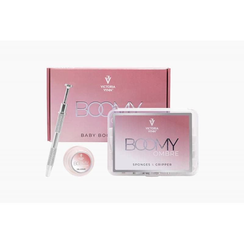 Victoria Vynn Boomy Ombre Baby Boomer Set Gąbeczki I Chwytak W Pudełku + Ombre Żel