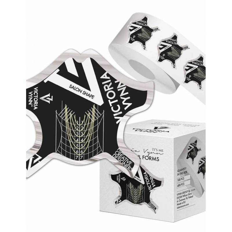 Victoria Vynn SALON NAIL szablony FORMS BLACK 400 szt.