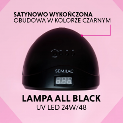 Semilac Lampa UV LED 24W/48 All Black
