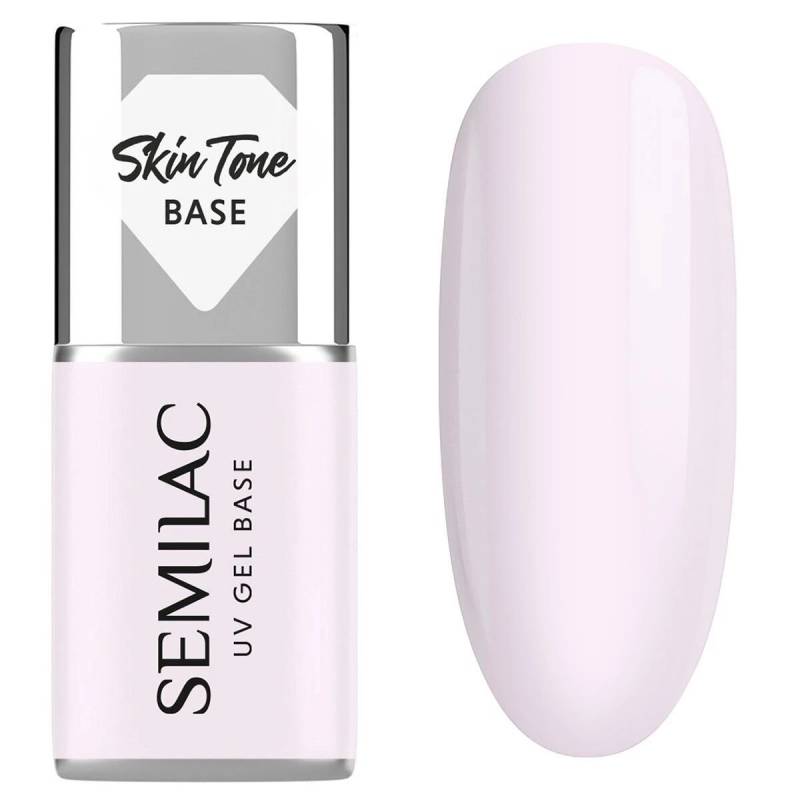 Semilac Baza do lakierów hybrydowych Skin Tone Cover Base Milky Pink 7 ml
