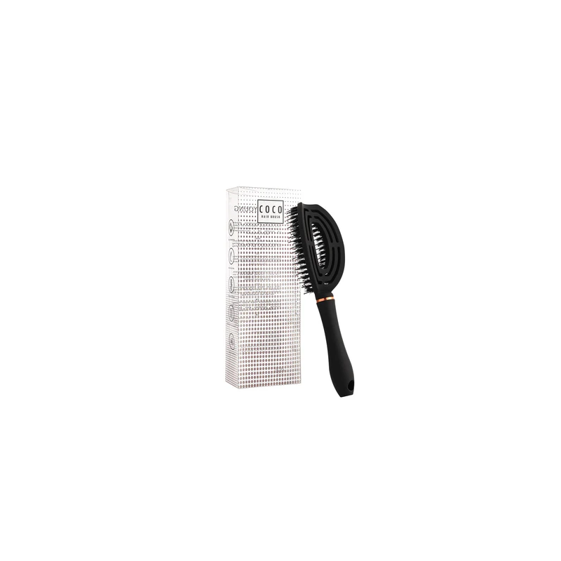 Coco Hair Brush szczotka do włosów z włosiem dzika Black