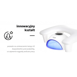 Podpórka MOMO do manicure Croissant biała