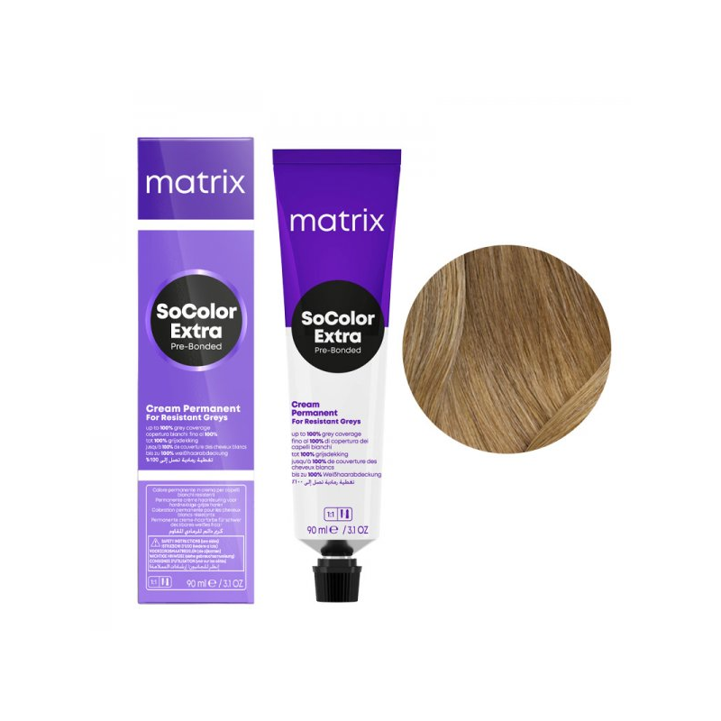 Matrix SoColor 508NA Extra Coverage farba do krycia włosów siwych z technologią Pre-Bonded 90ml