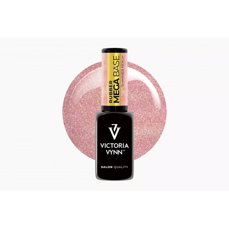 Victoria vynn Mega Baza Shimmer Peach hybrydowa do nadbudowy 8 ml