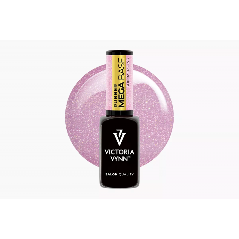Victoria vynn Mega Baza Shimmer Pinc hybrydowa do nadbudowy 8 ml
