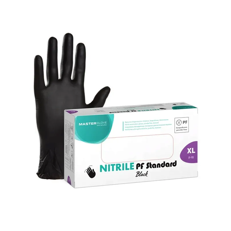 RĘKAWICZKI CZARNE Master Glove ROZMIAR XL 100 SZT