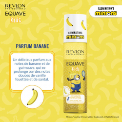 REVLON EQUAVE KIDS MINIONS Odżywka dla dzieci o zapachu bananowym 200 ml + szczoka do włosów