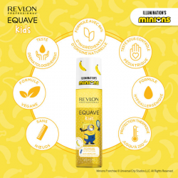 REVLON EQUAVE KIDS MINIONS Odżywka dla dzieci o zapachu bananowym 200 ml + szczoka do włosów